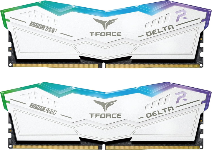 Pamięć RAM Team Group DDR5-6600 32768MB PC5-52800 (Kit of 2x16384) Delta RGB White (FF4D532G6600HC34DC01) - obraz 1