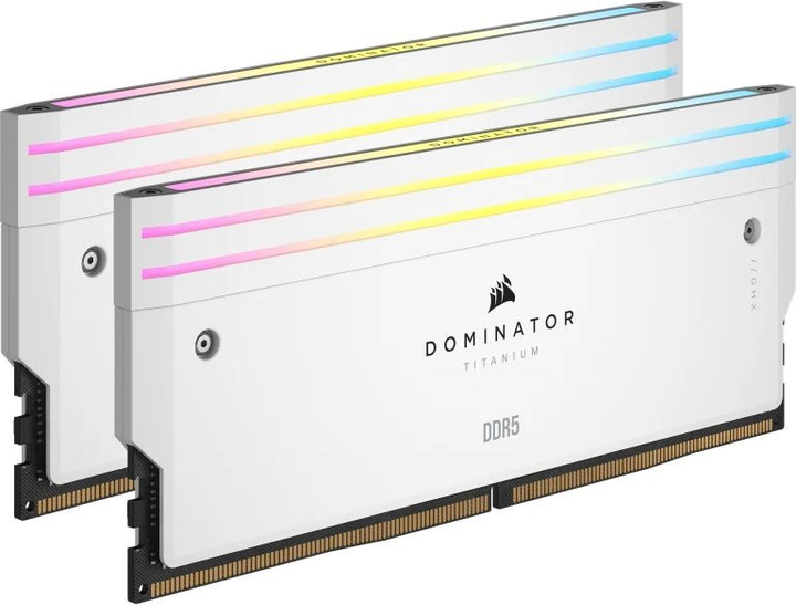 Pamięć RAM Corsair DDR5-7000 49152MB PC5-56000 (Kit of 2x24576) Dominator Titanium White (CMP48GX5M2B7000C36W) - obraz 2
