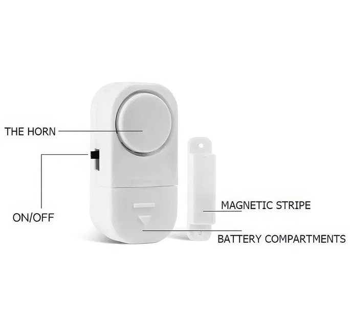 Cигнализация на дверь звуковая Entry Alarm RL-9805 датчик открытия двери (1000635-White-0) - изображение 5