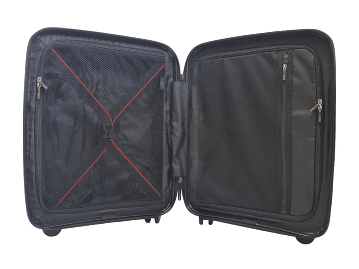 Чемодан дорожный Малый (S) под Ручную кладь Полипропилен Airtex 245 40л 55x39,5x20см Черный (Black) - изображение 5