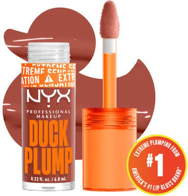 Блиск для губ Nyx Professional Makeup Duck Plump Brown 6.8 мл (0800897250270) - зображення 1