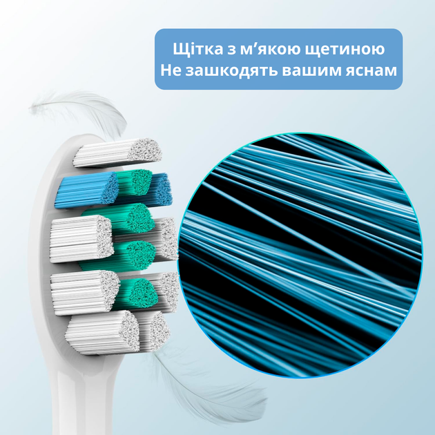 Насадки для зубної щітки Bitvae S2, S3, P80 White - зображення 4