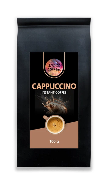 Сублимированный кофе Space Coffee с ароматом капучино 100 грамм - Фото 1 Сублимированный кофе Space Coffee с ароматом капучино 100 грамм - изображение 1