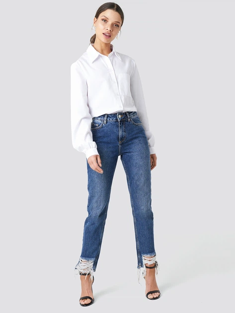 Джинсы Slim Fit женские NA-KD 1100-000288-0038 34 Синие (7325940558019) - изображение 3