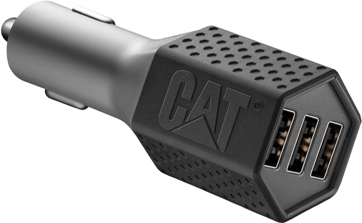 Автомобільний зарядний пристрій CAT 3 x USB Black (5420071507379) - зображення 1