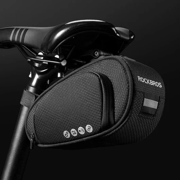 Torba rowerowa Rockbros C40 pod siodełko Czarna (7016802869793) - obraz 9