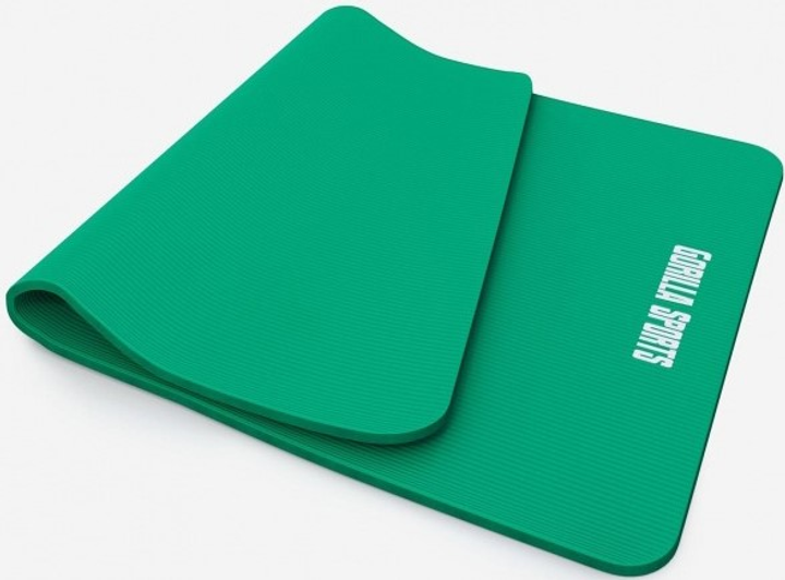 Килимок для тренувань, йоги, пілатесу Gorilla Sports Deluxe великий 190 х 100 х 1.5 см зелений (4260200843593) - зображення 3