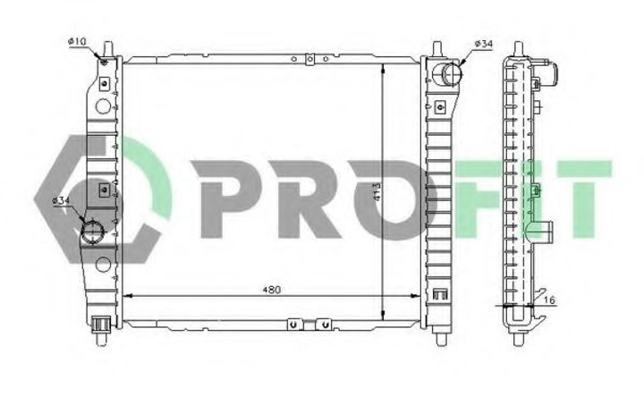 Радиатор охлаждения Profit (PR1703A2) - изображение 1