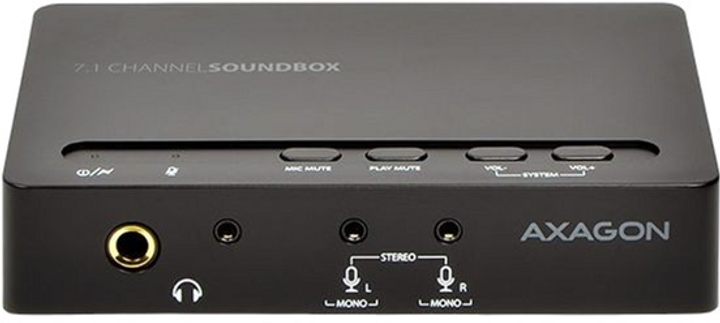 Звуковая карта Axagon ADA-71 SOUNDbox Black (8595247903037) - изображение 2