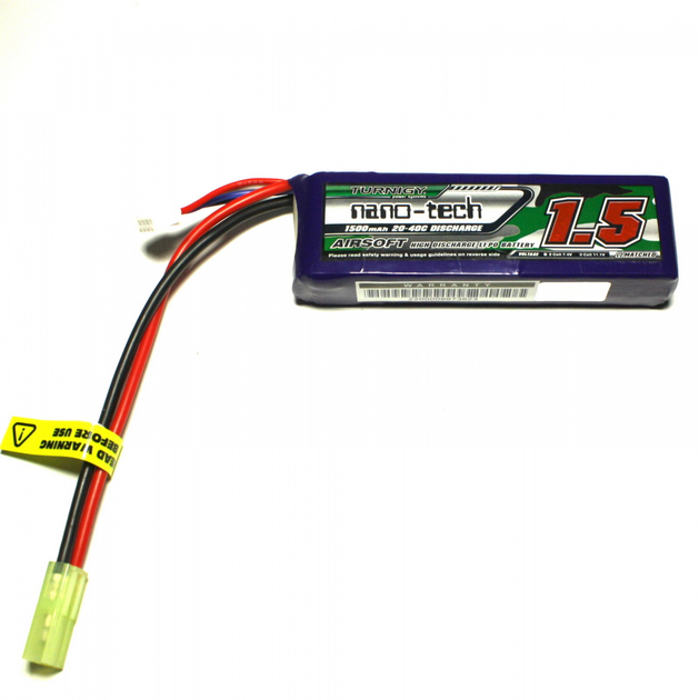 Акумулятор Turnigy Nano-Tech LiPo 11.1v 1500mAh 20~40C - зображення 1