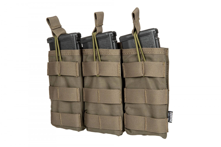 Підсумок потрійний відкритий Primal Gear Triple Carbine Magazine Pouch Koga Olive - зображення 1