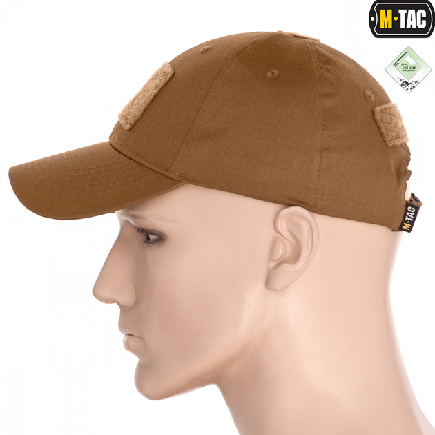 Бейсболка тактична M-Tac Flex Ріп-стоп Velcro Coyote Brown Size L/XL - зображення 2