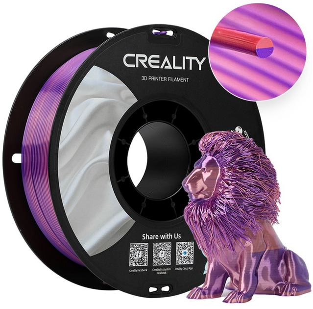 Filament do wkładu Creality CR-Silk PLA 1.75 mm Pink/Purple (6971636405559) - obraz 1