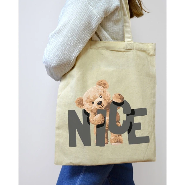 Екошопер BookOpt BK4054 Nice Teddy Bear бежевий - Фото 9 Екошопер BookOpt BK4054 Nice Teddy Bear бежевий - изображение 9