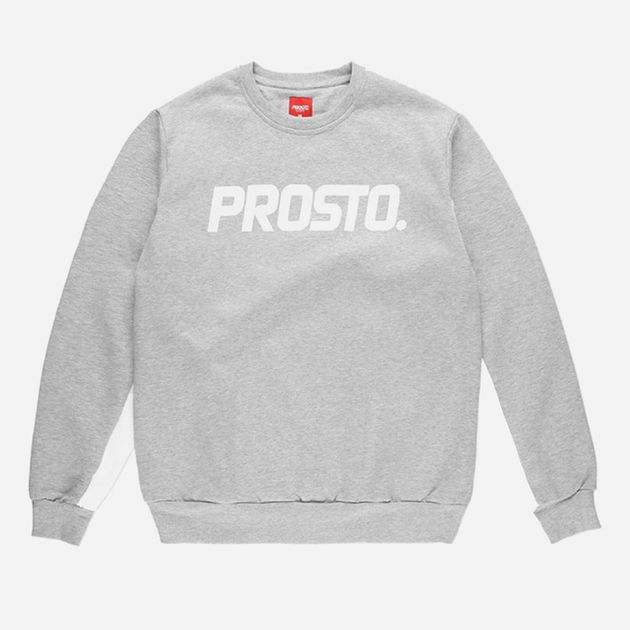 Bluza bez kaptura męska Prosto KLASYK Crewneck Classic XXII 1032 L Szara (5906742998481) - obraz 1