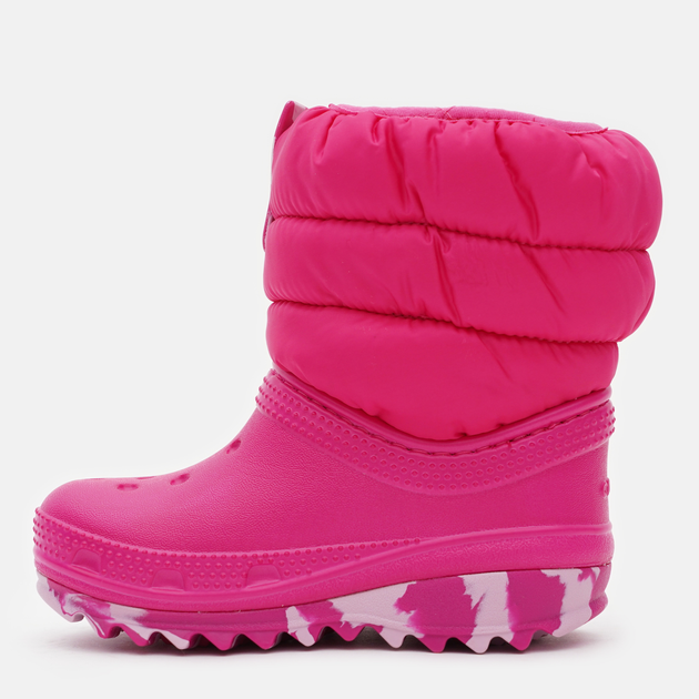 Śniegowce dziecięce dla dziewczynki ocieplane Crocs Classic Neo Puff Boot K 207683 24-25 Różowe (191448880320) - obraz 3