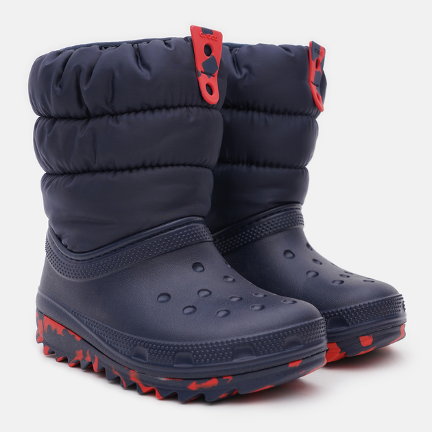 Śniegowce dziewczęce ocieplane Crocs Classic Neo Puff Boot K 207684 33-34 Granatowe (191448883512) - obraz 2