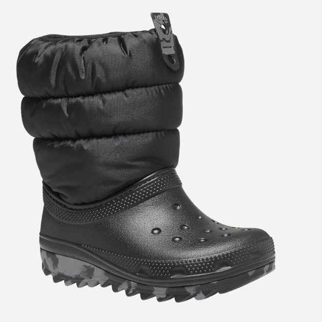 Дитячі зимові чоботи-дутики для хлопчика Crocs Classic Neo Puff Boot K 207683 20-21 Чорні (191448873421) - зображення 2