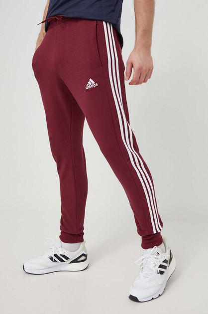 Spodnie sportowe męskie adidas Classics 3-Stripes Pants IA4796 3XL Burgundowe (4066745680736) - obraz 1