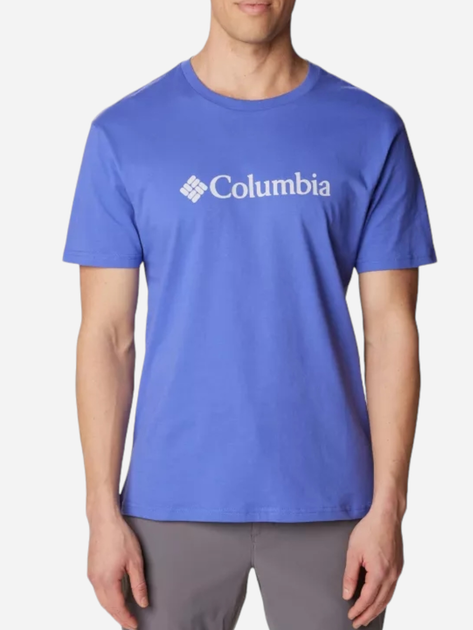 Футболка бавовняна чоловіча Columbia CSC BASIC LOGO™ M Блакитна (195978521715) - зображення 1