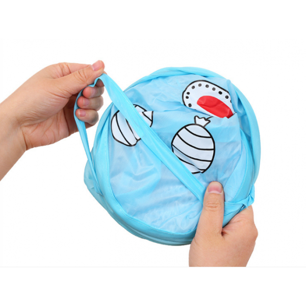 Оргнайзер для хранения игрушек UKC Baby Play складная с боковым карманом 30х48 см Голубая (00336-blue) - зображення 2