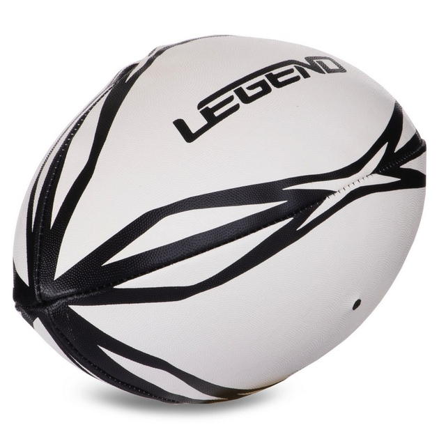 М'яч для регбі LEGEND (PVC, р-р in, №5, білий-чорний) (R-3297) – фото ...
