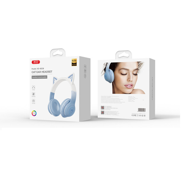 Навушники XO BE38 Cats Ear Blue - зображення 2
