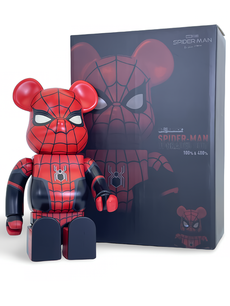 Статуэтка Bearbrick x Marvel x Spider-Man 400% & 100% 28 см 7 см