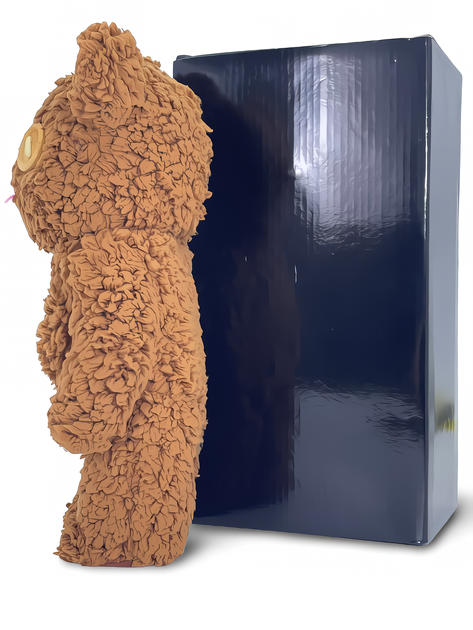 Статуетка Bearbrick x Tim from Minions 400% 28 см Medicom Toy Плюшевий ведмедик - зображення 3
