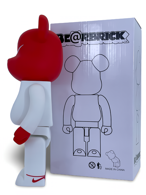 Статуетка Bearbrick x Nike Air Force 1 Red 400% 28 см Medicom Toy Phil Knight - зображення 3