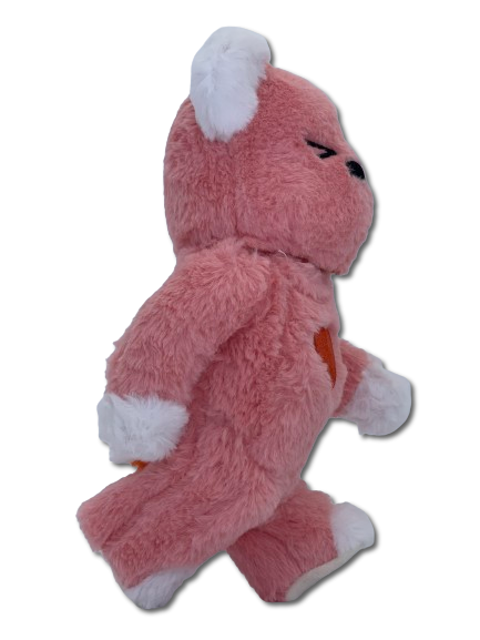 Статуетка Bearbrick x Valmuer Baby Pink 400% 28 см Medicom Toy Рожевий пухнастик - зображення 11