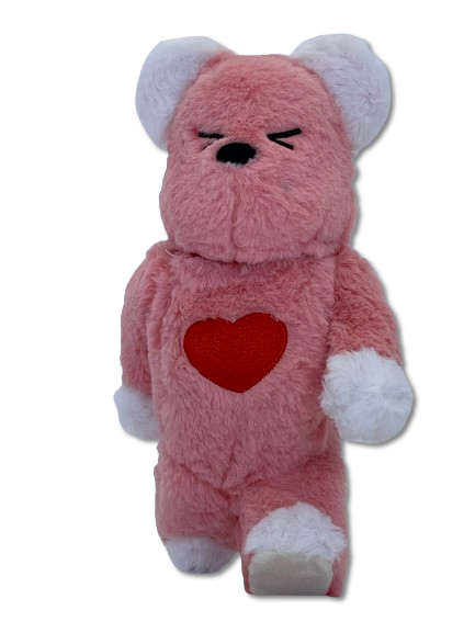 Статуетка Bearbrick x Valmuer Baby Pink 400% 28 см Medicom Toy Рожевий пухнастик - зображення 12