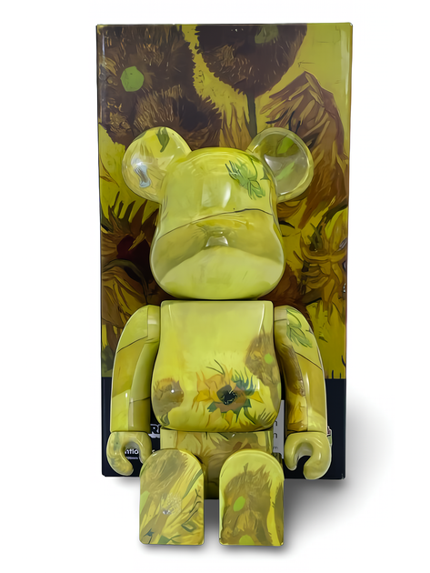 Статуетка Bearbrick x Van Gogh Museum x Sunflowers 400% 28 см Medicom Toy Соняшники - зображення 8