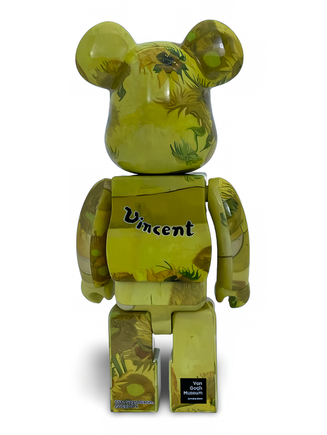 Статуетка Bearbrick x Van Gogh Museum x Sunflowers 400% 28 см Medicom Toy Соняшники - зображення 10