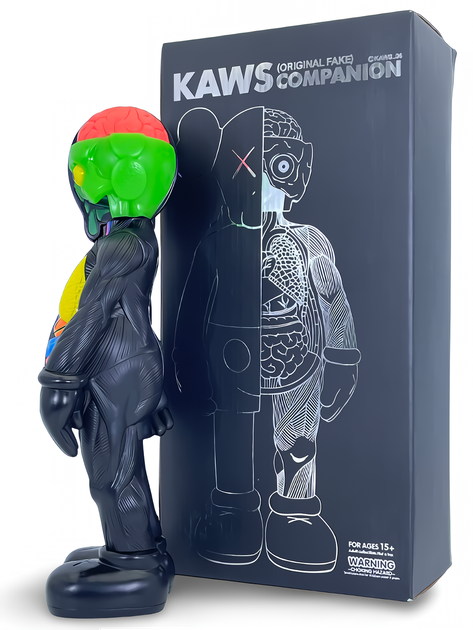 Статуэтка KAWS x Companion Flayed Open Edition x Black 400% 34 см Brian Donnelly Рыцарь - изображение 3
