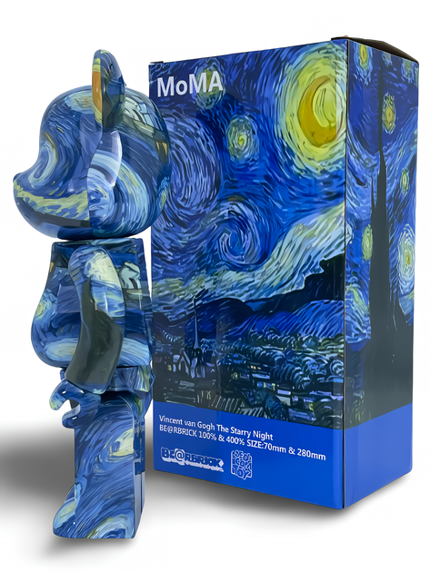 Статуэтка Bearbrick x Vincent Van Gogh x The Starry Night 400% 28