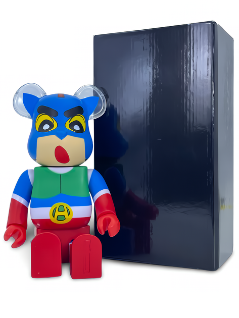 Статуетка Bearbrick x Vernon Kraus 400% 28 см Medicom Toy Маска провосудія - зображення 7