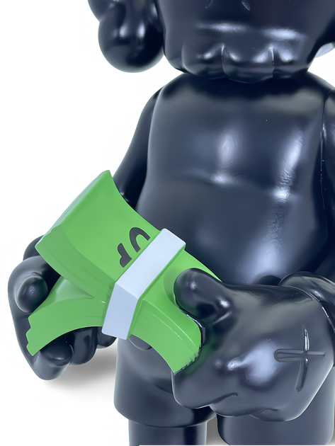 Статуэтка KAWS x Money Flip x Cash Open Edition x Black 400% 28 см Brian Donnelly Рыцарь - изображение 8
