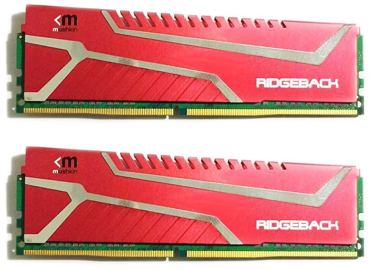 Оперативна пам'ять Mushkin DDR4-2666 32768MB PC4-21300 (Kit of 2x16384) Redline Ridgeback Red (MRB4U266GHHF16GX2) - зображення 1