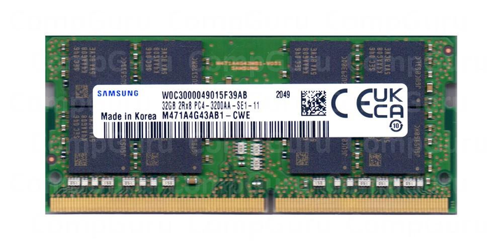 Оперативная память для ноутбука Samsung DDR4 32GB 3200MHz SO-DIMM 2Rx8 ...