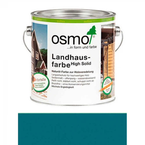 Защитное цветное масло Osmo Landhausfarbe 2501 морская волна непрозрачное шелковисто-матовое - Фото 1 Защитное цветное масло Osmo Landhausfarbe 2501 морская волна непрозрачное шелковисто-матовое - изображение 1