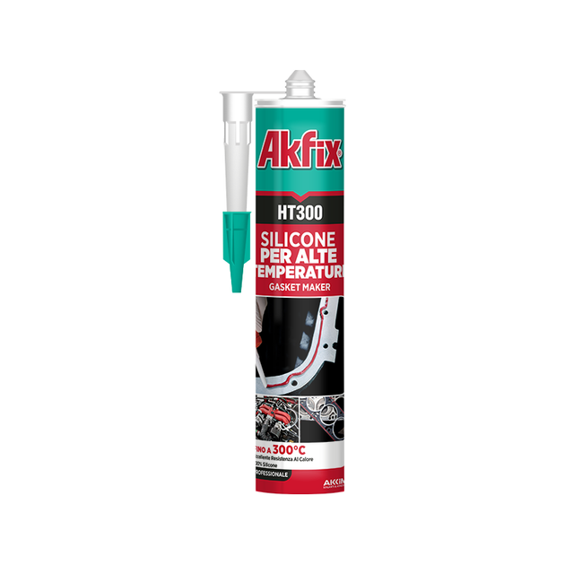 Термостійкий силіконовий герметик Akfix HT300 ° С чорний 50 г. - зображення 2