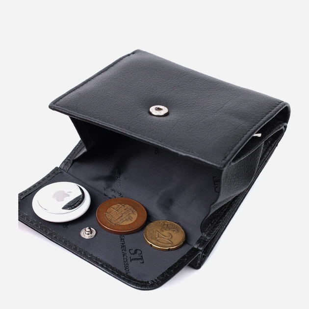 Кошелек женский кожаный для карточек ST Leather Accessories 22719 Черный - изображение 8