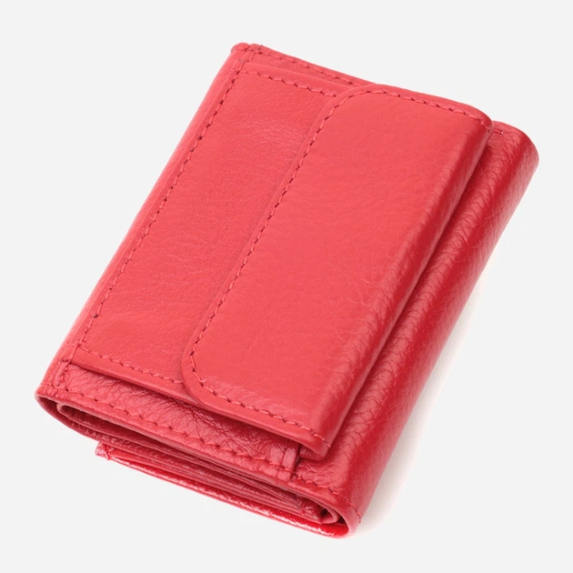 Кошелек женский кожаный для карточек ST Leather Accessories 22729 Красный - изображение 5