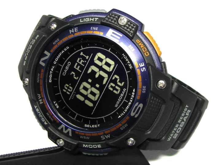 Мужские часы мужской Casio SGW-100-2B, Цифровой компас, Термометр! Pro Trek - изображение 3