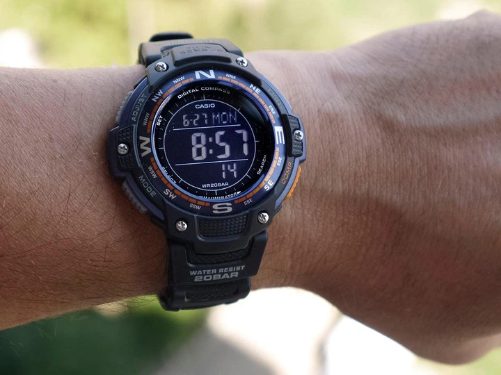 Мужские часы мужской Casio SGW-100-2B, Цифровой компас, Термометр! Pro Trek - изображение 11