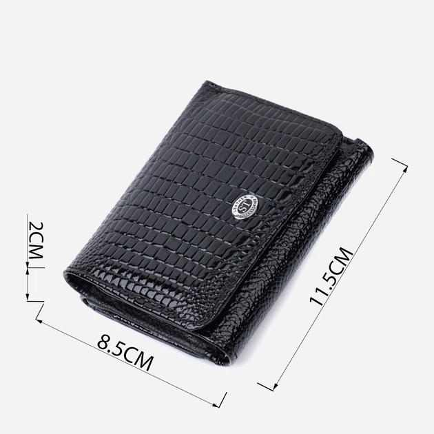 Кошелек женский кожаный для карточек ST Leather Accessories 22732 Черный - Фото 5 Кошелек женский кожаный для карточек ST Leather Accessories 22732 Черный - изображение 5