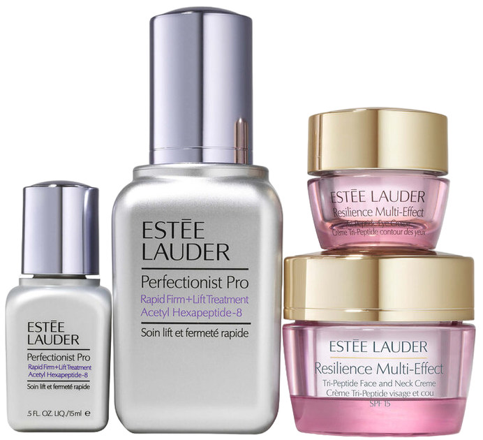 Zestaw do pielęgnacji twarzy Estee Lauder Perfectionist Pro Serum-lifting 50 ml + Krem do twarzy i szyi SPF 15 15 ml + Krem do skóry wokół oczu 5 ml + Lotion aktywujący skórę 7 ml (0887167545236) - obraz 2