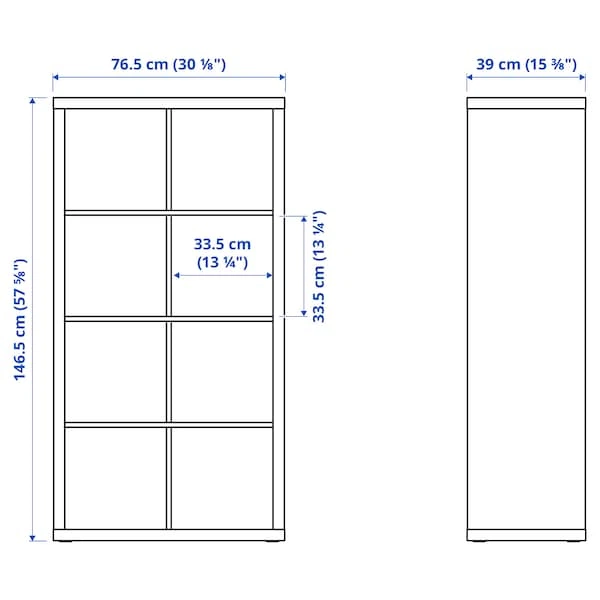 Стелаж з 4 вставками IKEA KALLAX 77х147 см чорно-коричневий (292.783.04) - изображение 10