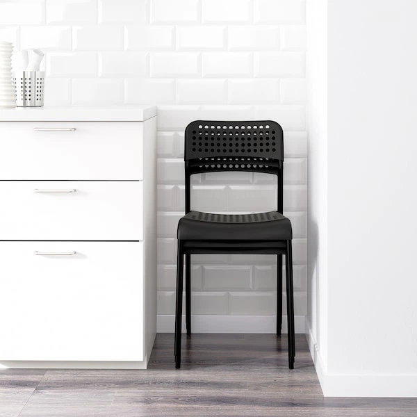 Стілець IKEA ADDE чорний (902.142.85) - зображення 6